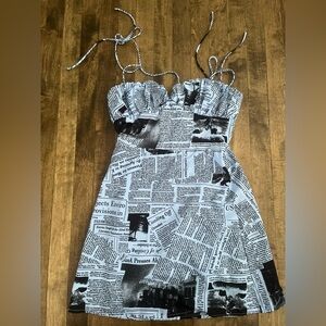 Fashion Nova blue writing dress